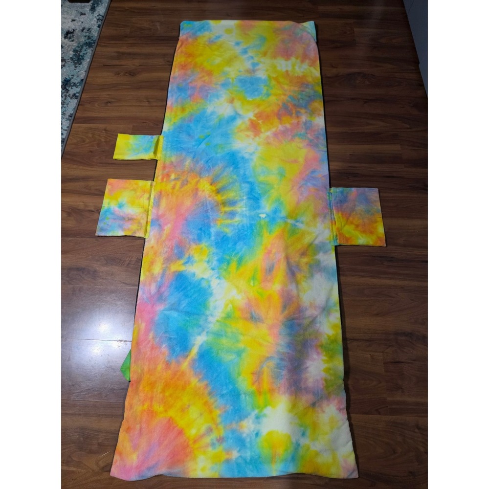 Pool Lounger Towel Multicolor New Tie-Dye Side Pockets